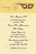 Golden Masquerade Invitations